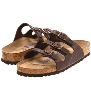 Birkenstock Men Brown Leather Strappy Sandals Size 39 🌴